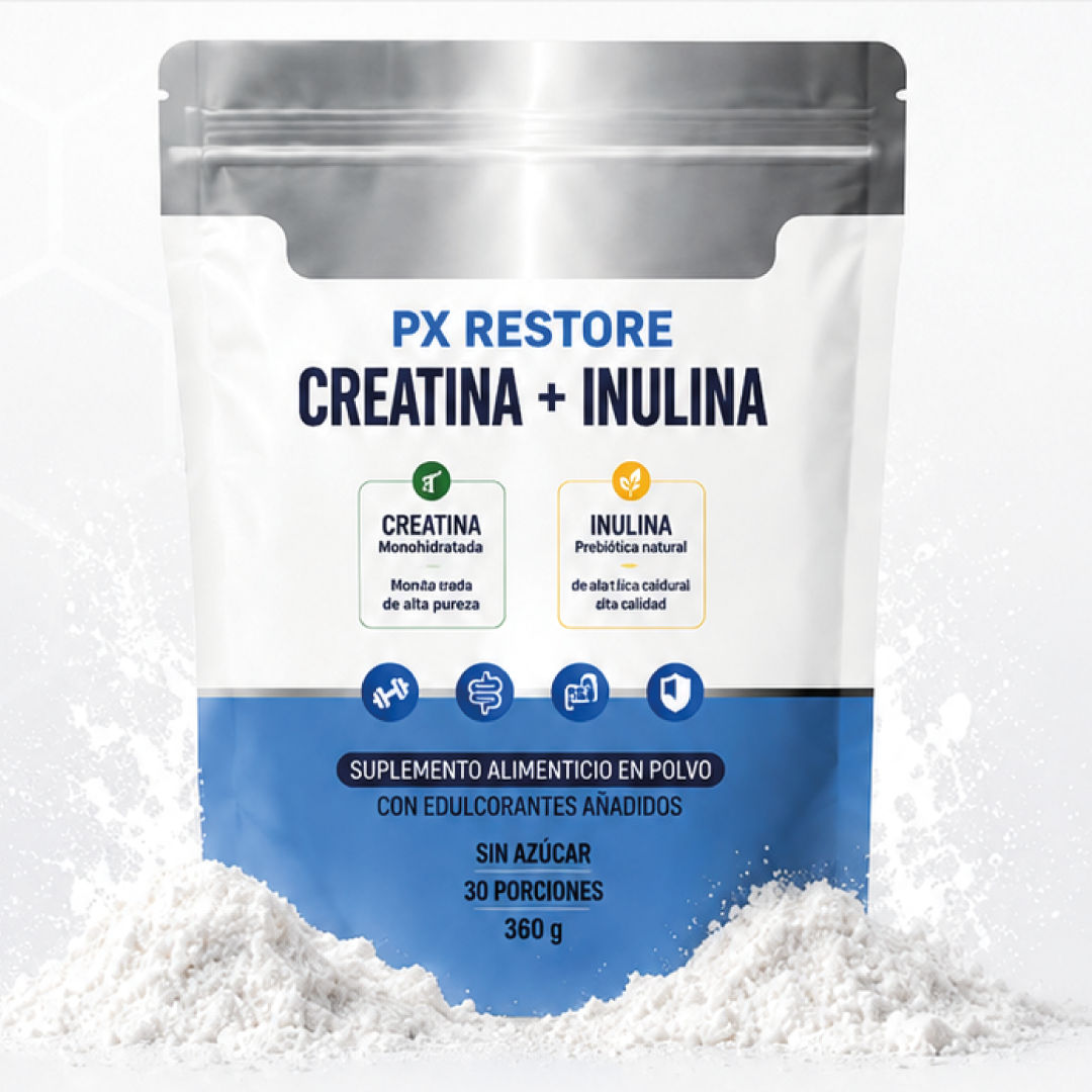 PX Restore Creatina: beneficios para el rendimiento, la fuerza, los músculos y la microbiota