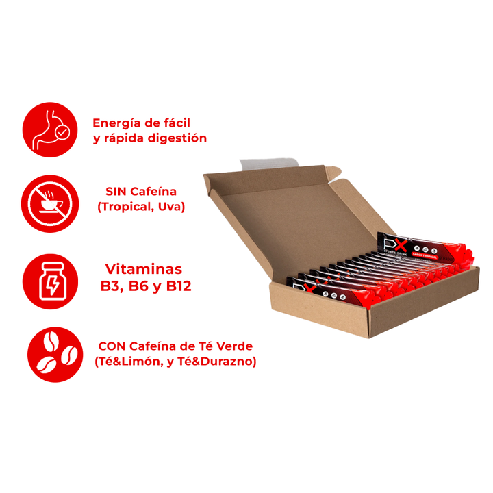 60G caja x 12 unidades de Gel PX es rápida energía + sales