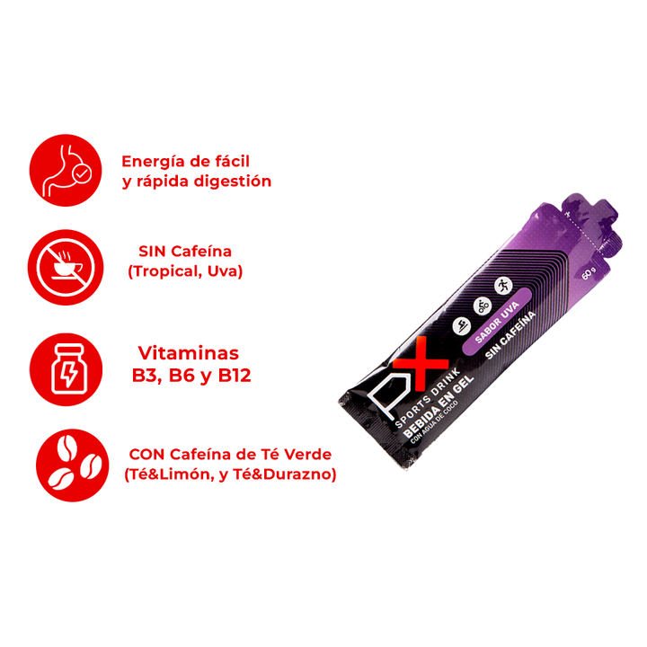 60G x 1 un de Gel PX  rápida energía + sales