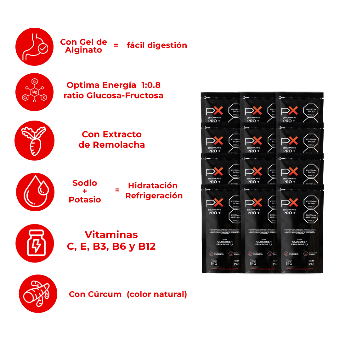 Docena 64G (x12 sobres) de PX PRO Drink Mix