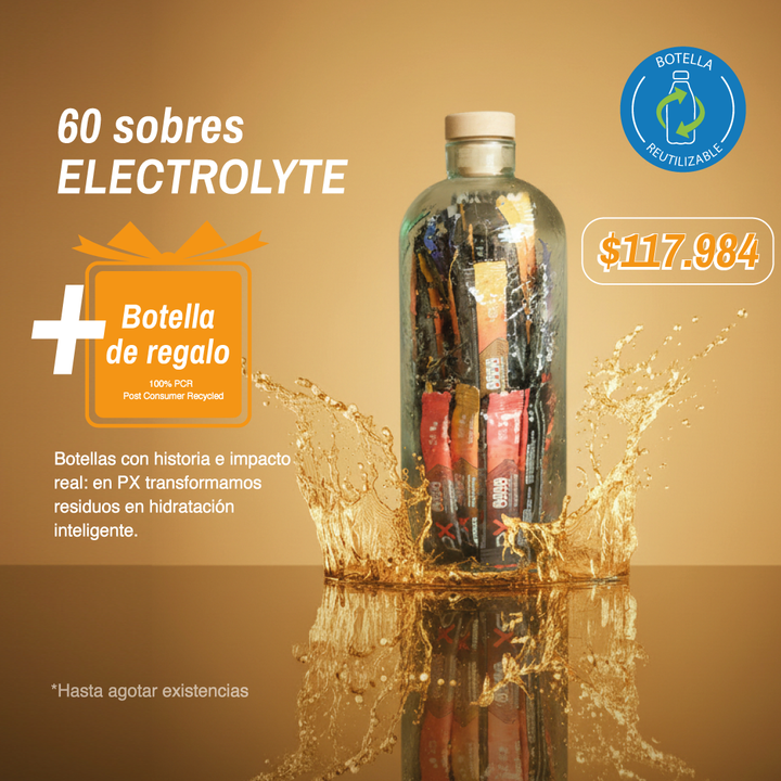 Paga 4, lleva 5 docenas + una Botella de regalo - PX Electrolyte Bebida hidratante sin azúcar / sin calorías