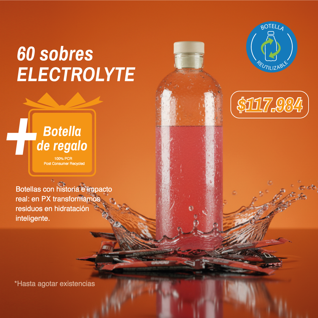 Paga 4, lleva 5 docenas + una Botella de regalo - PX Electrolyte Bebida hidratante sin azúcar / sin calorías
