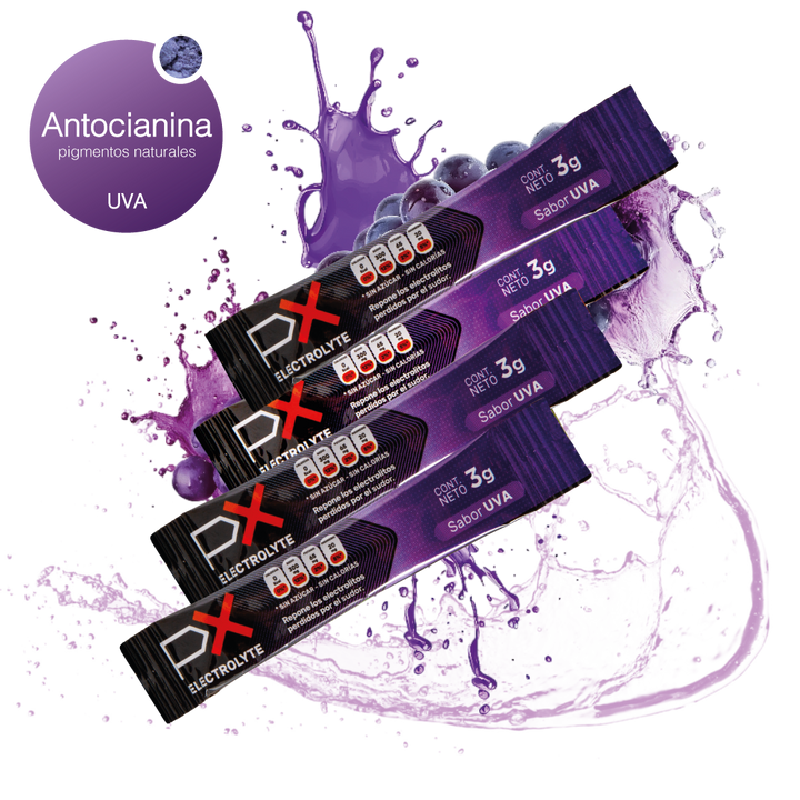 4 sobres de PX Electrolyte. Bebida hidratante sin azúcar / sin calorías